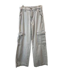 J Galt  Shanghai Jeans Tatum Wide Leg Denim Cargo Pants Women’s Size S White